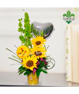 ENERGÍA DE AMOR+GLOBO PEQ.+MINI CHOCOLATES.